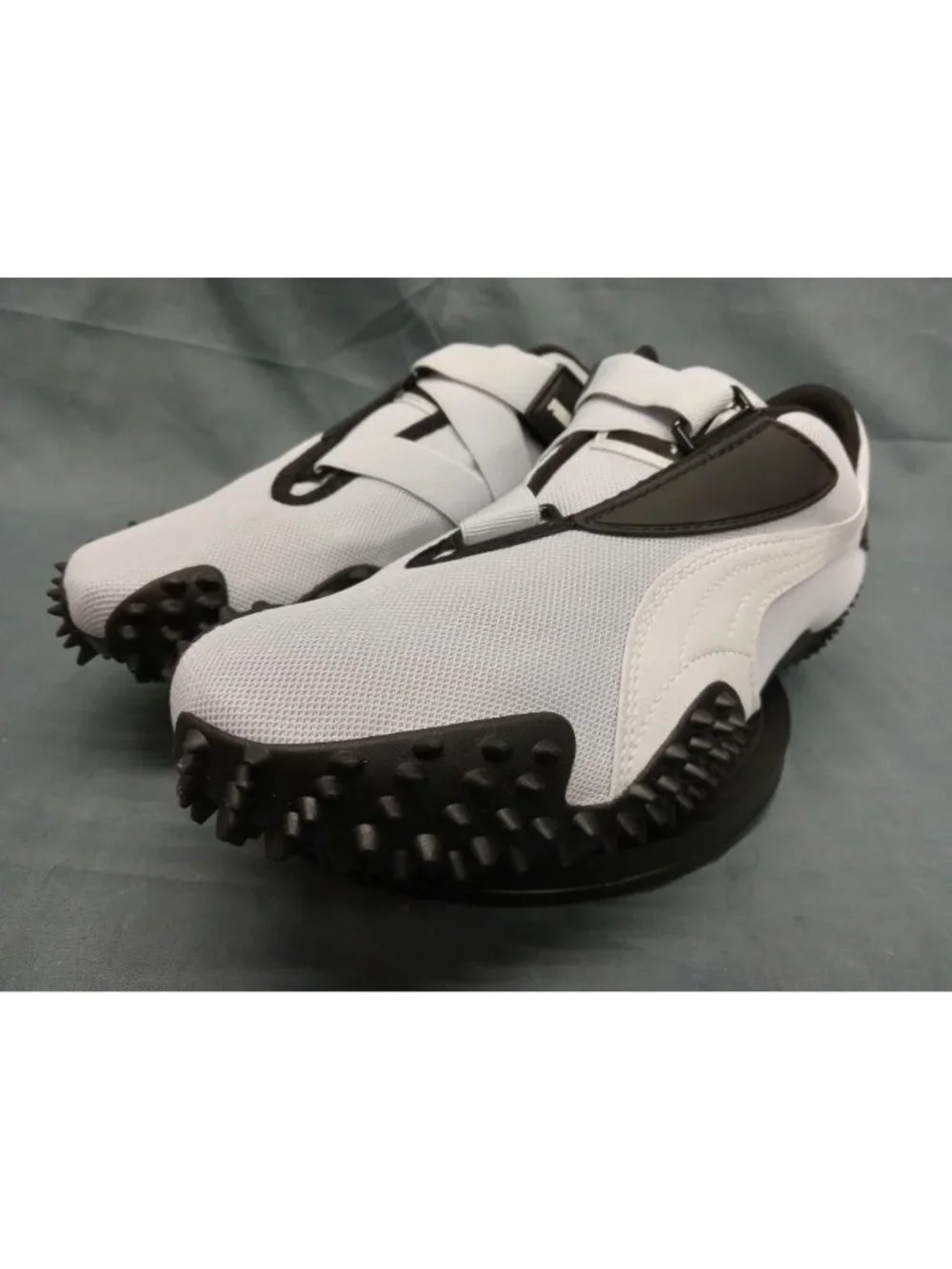 Puma Mostro OG Jr Sneaker Hook & Loop Silver White Boys Size 6 (GS) NEW NO BOX!